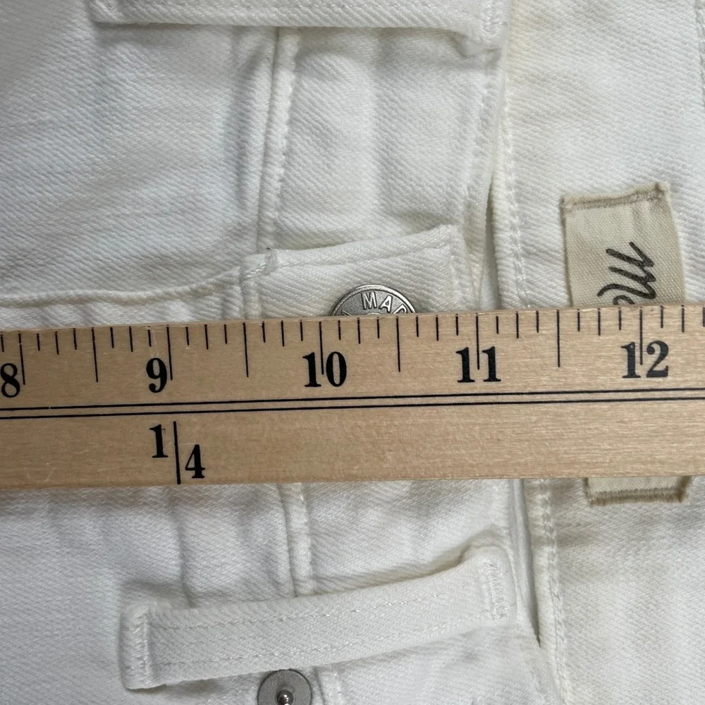 Madewell Jeans Womens 25 White Slim Wide-Leg Crop High Rise Denim Pants Stretch